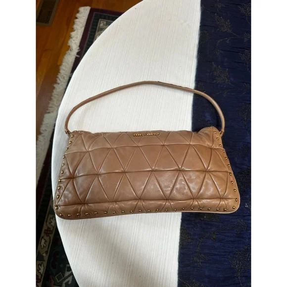 Miu Miu Brown Leather Shoulder Bag - Picture 8 of 15